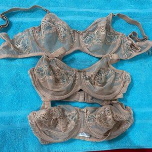 Wacoal Bra's,  size 34DD, 3 bras, beige